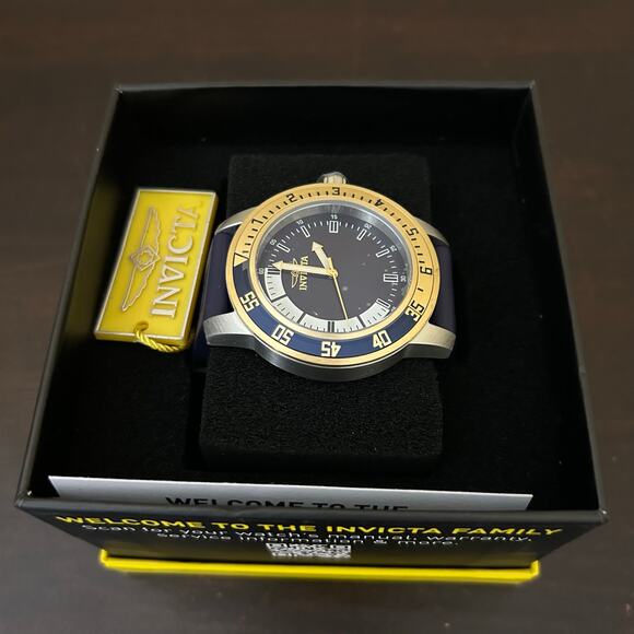 Invicta Men's 12847 Specialty Blue Dial Blue Polyurethane Watch - Picture 1 of 3